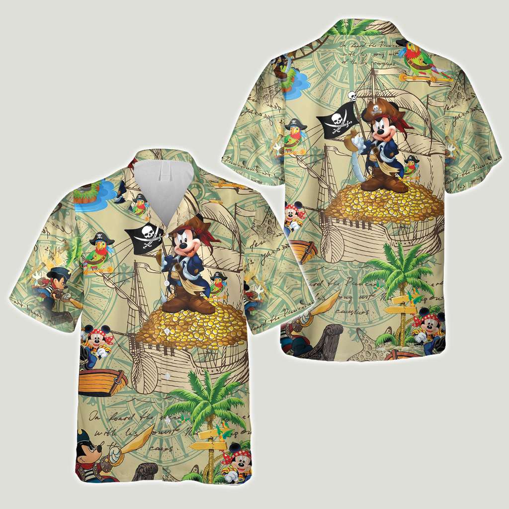 Pirate Mouse Mouse Hawaiian Shirt
