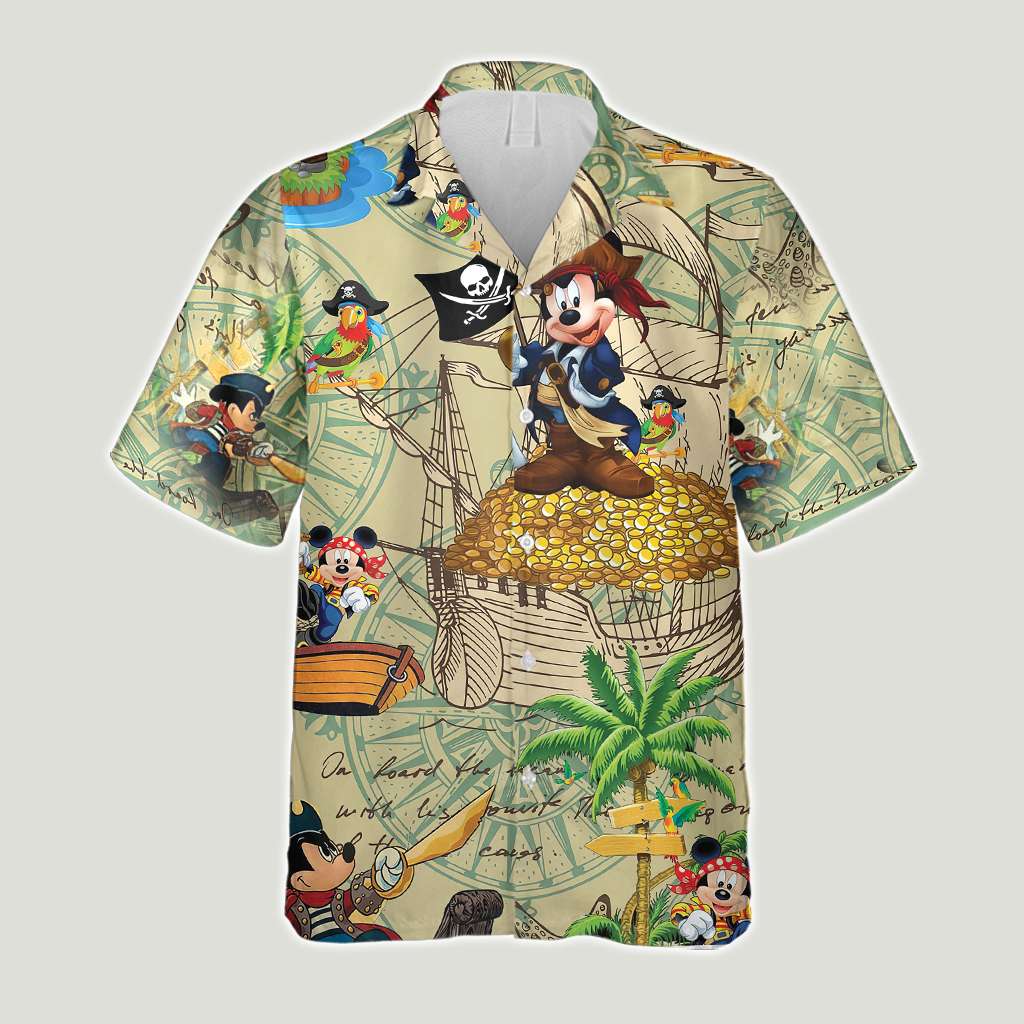Pirate Mouse Mouse Hawaiian Shirt