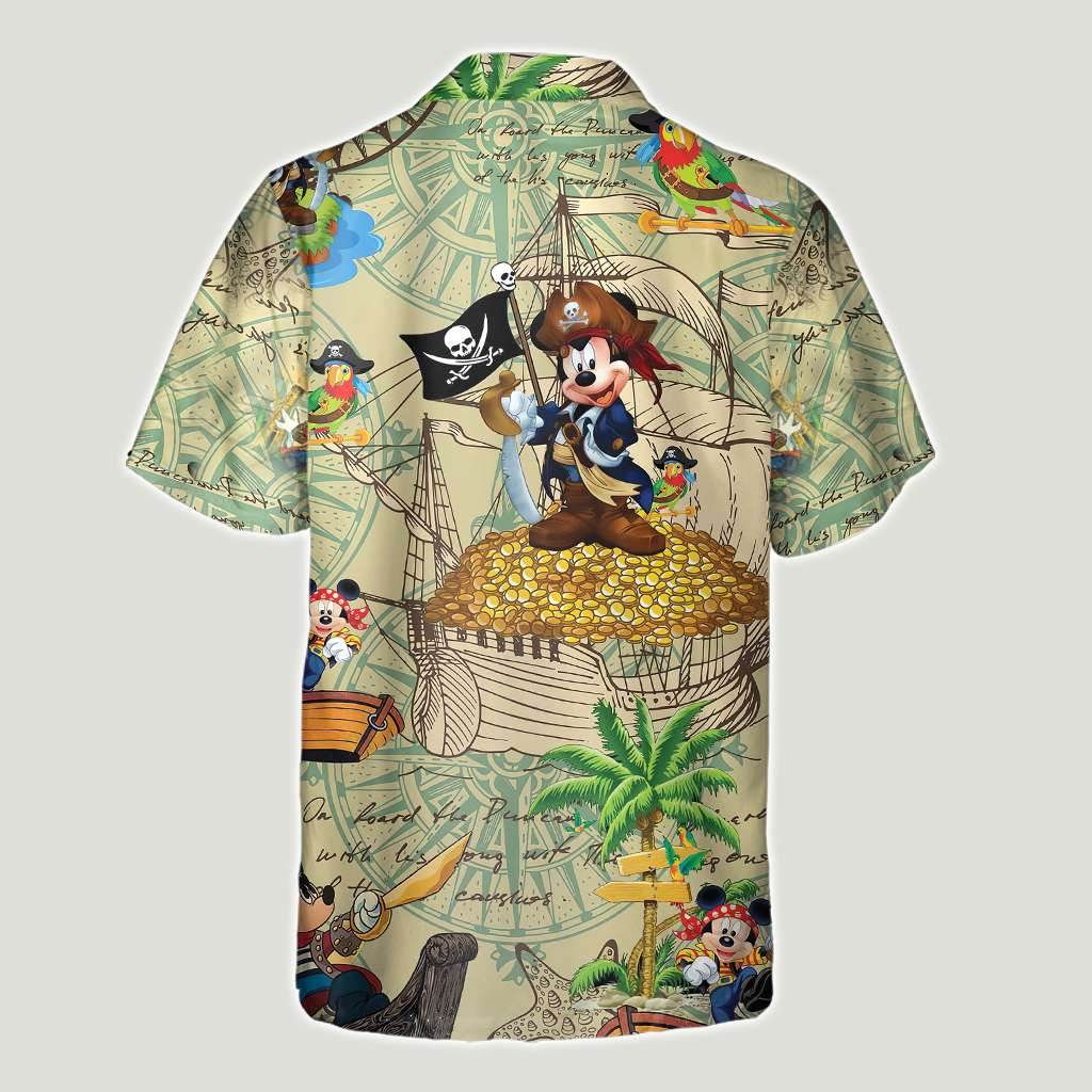 Pirate Mouse Mouse Hawaiian Shirt