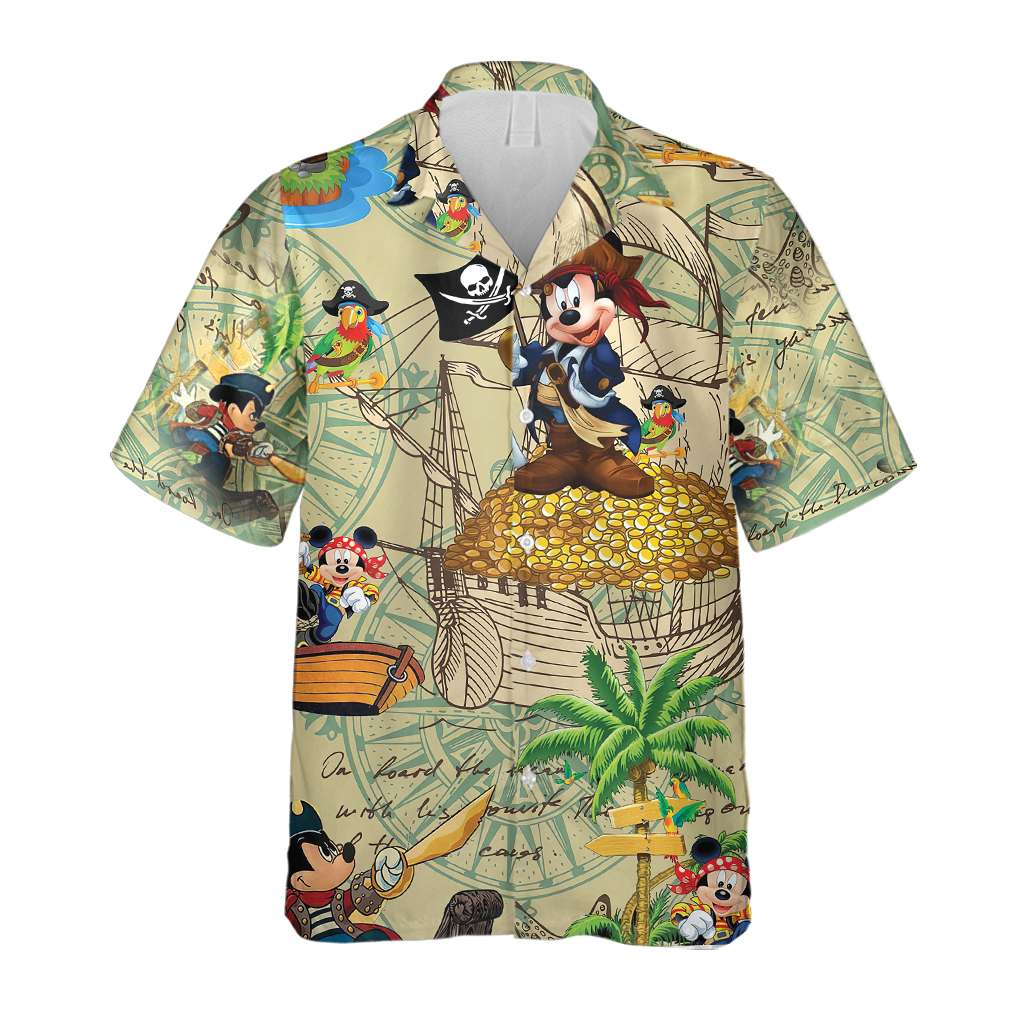 Pirate Mouse Mouse Hawaiian Shirt