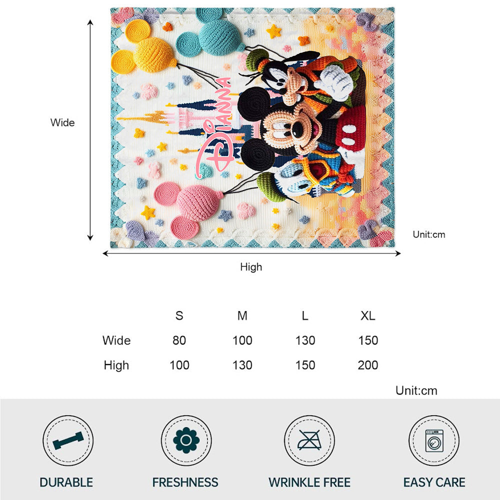 Magical Mouse Ears - Personalized Mouse Blanket