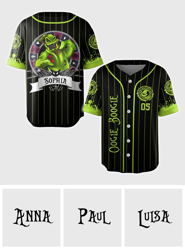 Green Ghost - Personalized Nightmare Baseball Jersey