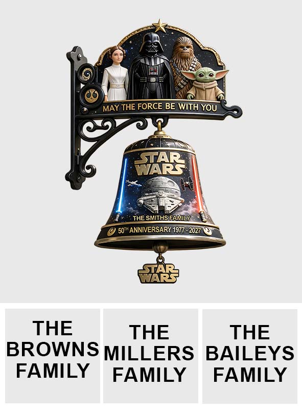 50th Anniversary - Personalized The Force Wooden Wall Mount Sign