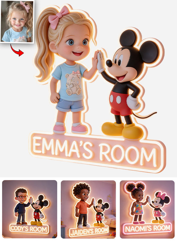 Custom Any Photo - Personalized Mouse LED Light Acrylic Sign