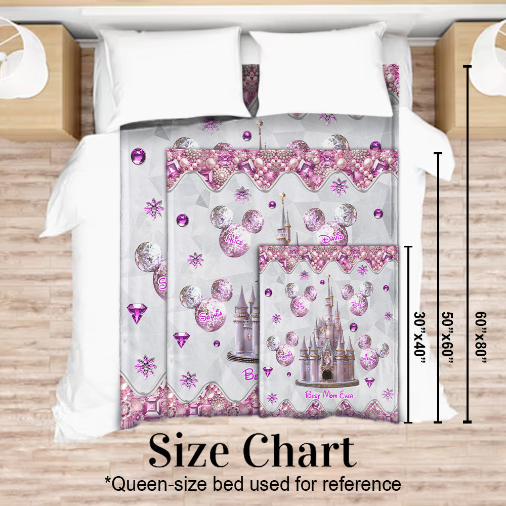 Magical Castle Gift For Mom, Grandma - Personalized Mouse Blanket