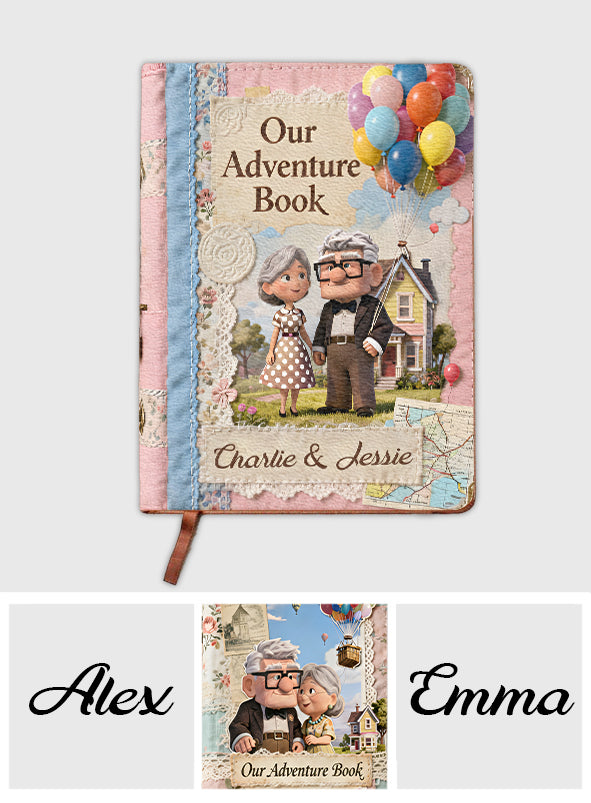 Our Adventure Book - Personalized Up Movie Couple Leather Journal