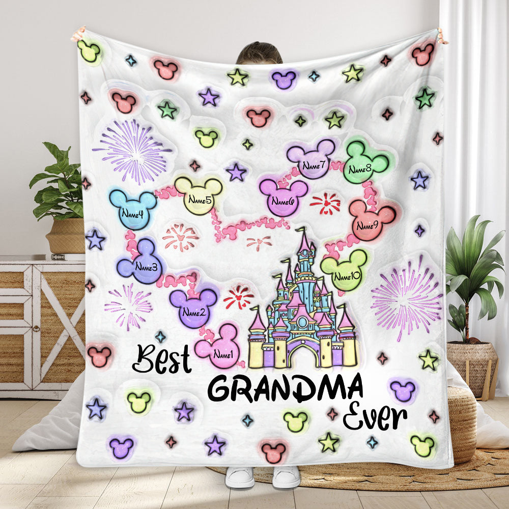 Best Grandma/ Mom Ever - Personalized Mouse Blanket