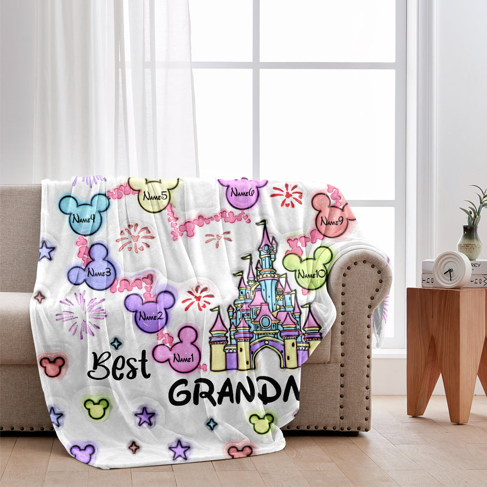 Best Grandma/ Mom Ever - Personalized Mouse Blanket