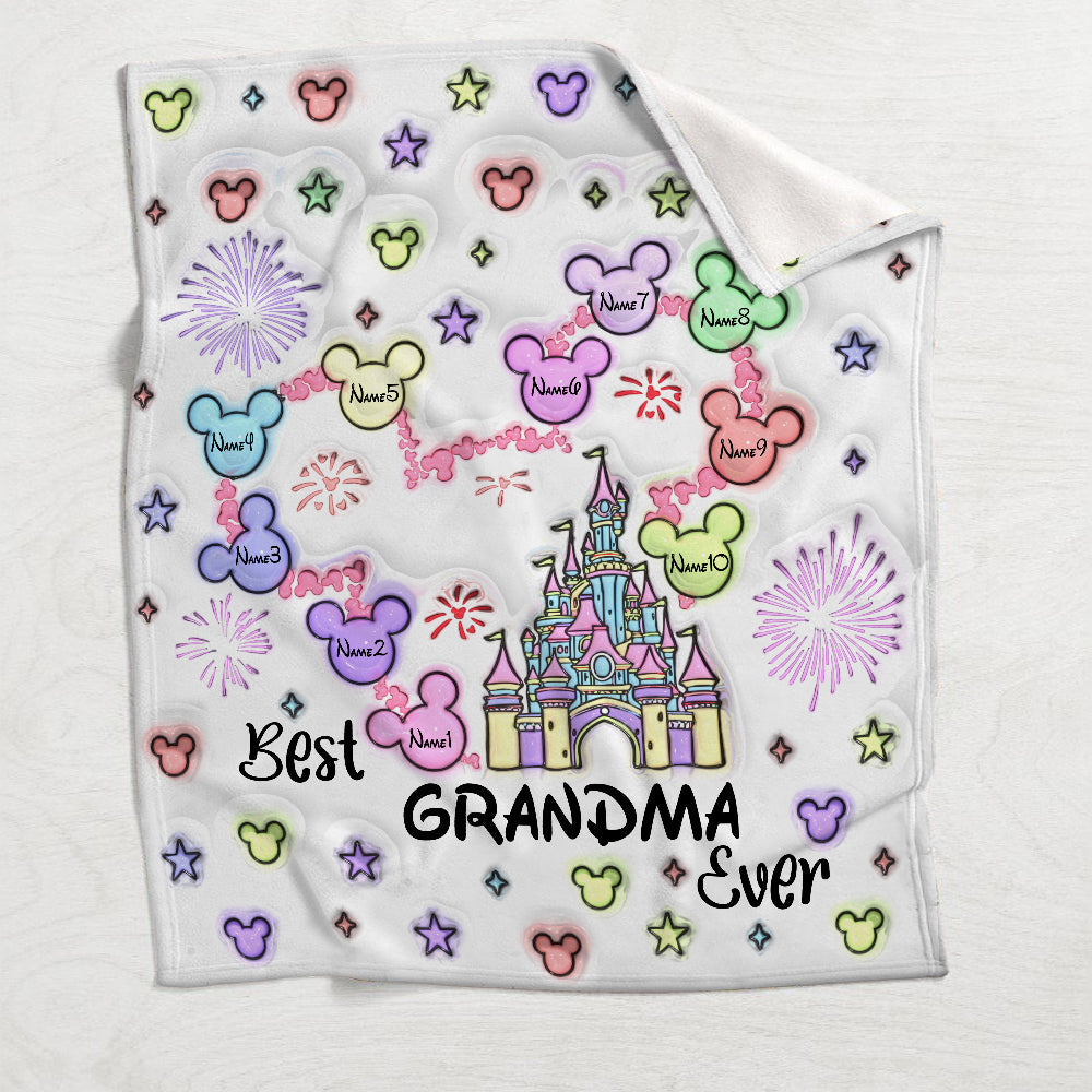 Best Grandma/ Mom Ever - Personalized Mouse Blanket