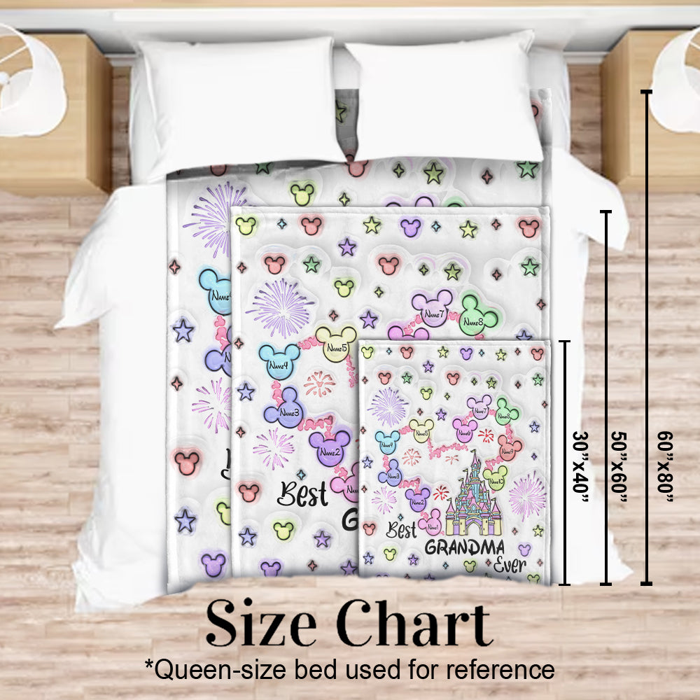Best Grandma/ Mom Ever - Personalized Mouse Blanket