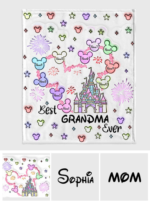 Best Grandma/ Mom Ever - Personalized Mouse Blanket