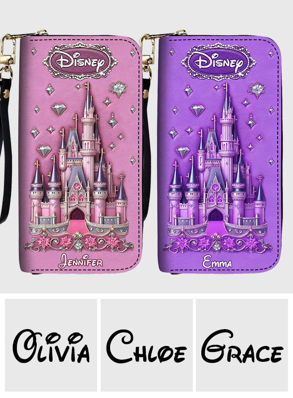Magical World - Personalized Mouse Leather Long Wallet