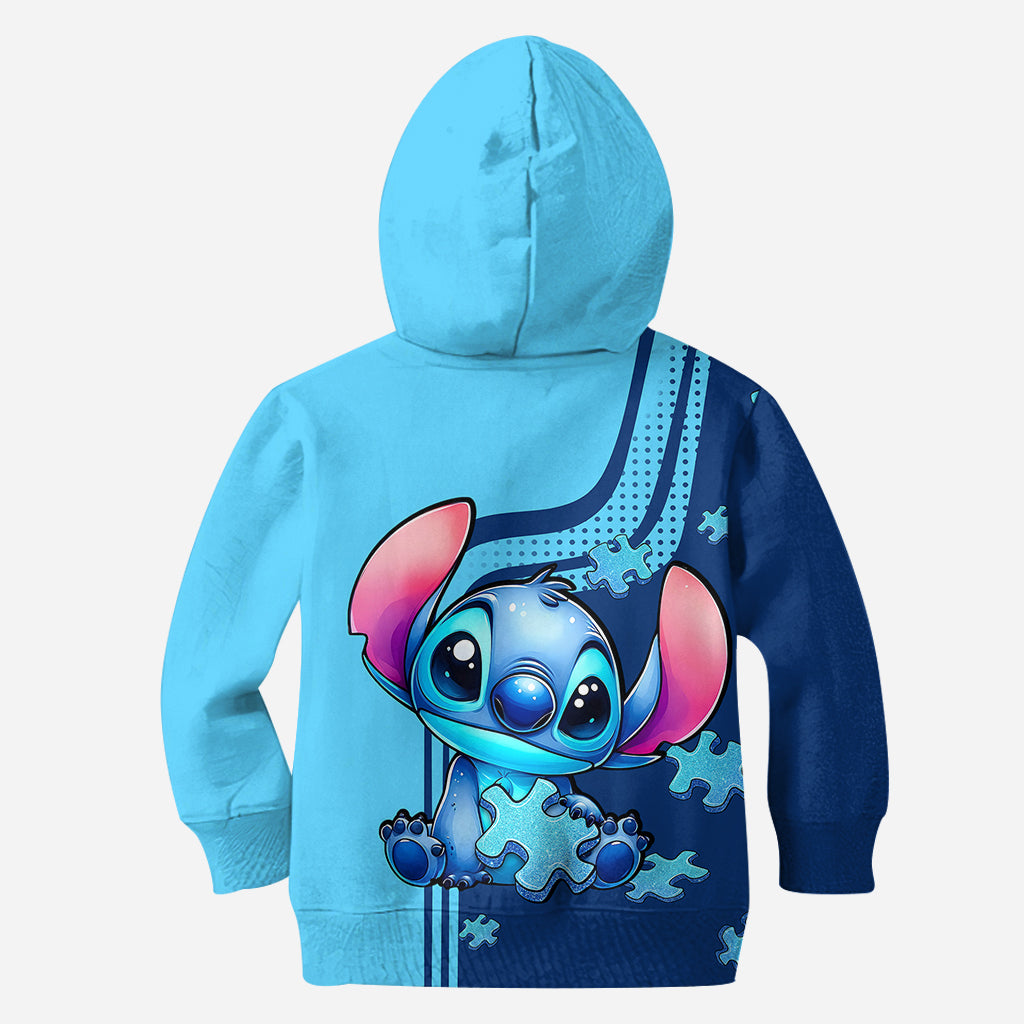 I Wear Blue For Autism Awareness - Personalized Autism Awareness Hoodie and Leggings