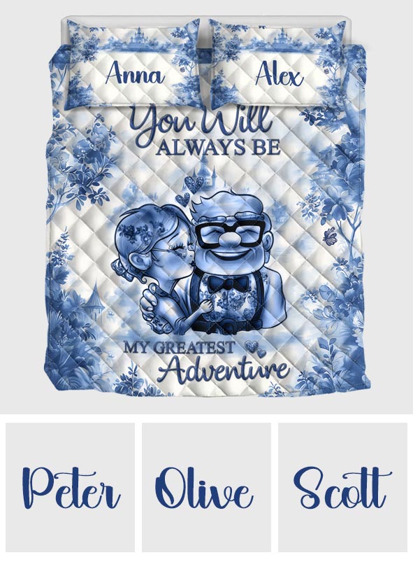 You Are My Greatest Adventure - Personalized Mouse Quilt Set