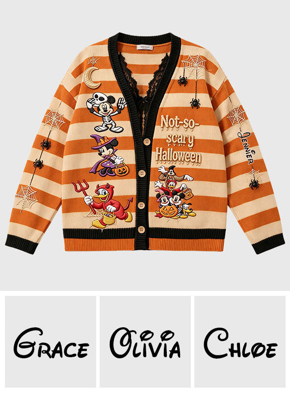 Not-so-scary Halloween - Personalized Mouse Cardigan Sweater