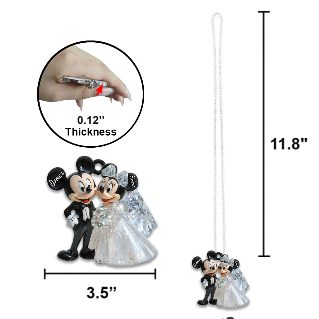 Cute Mouse MarriedCouple - Personalized Mouse Car Ornament