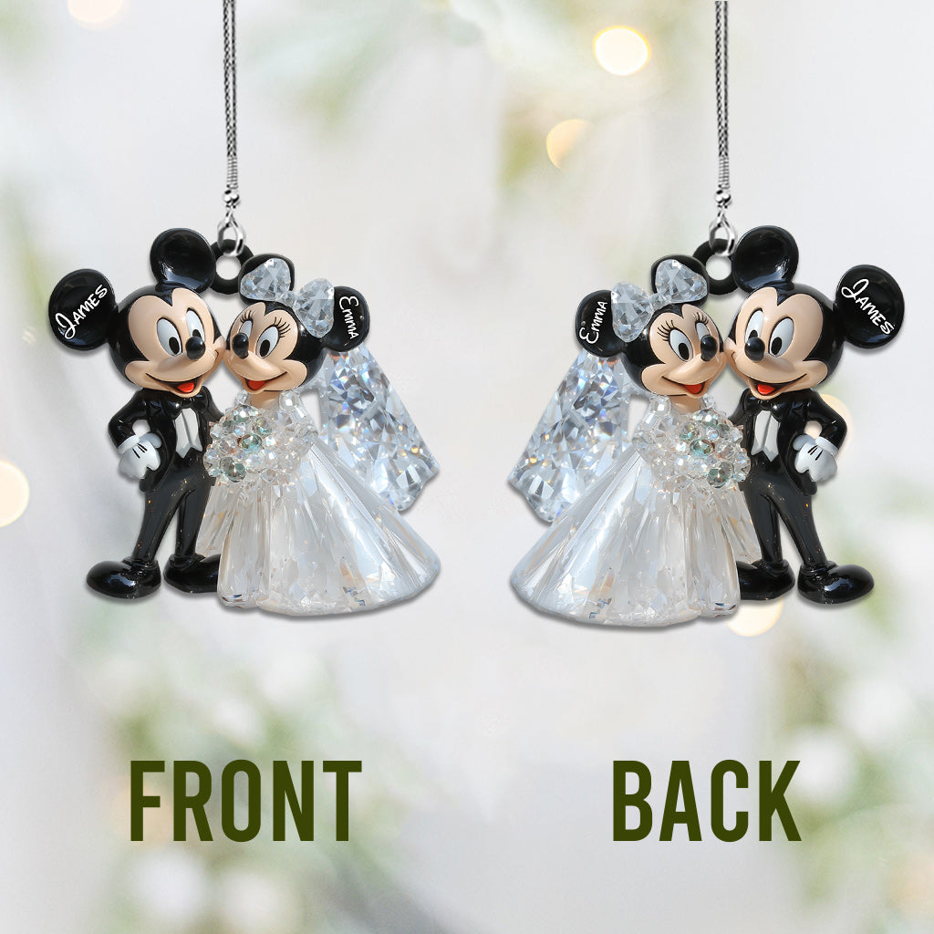 Cute Mouse MarriedCouple - Personalized Mouse Car Ornament