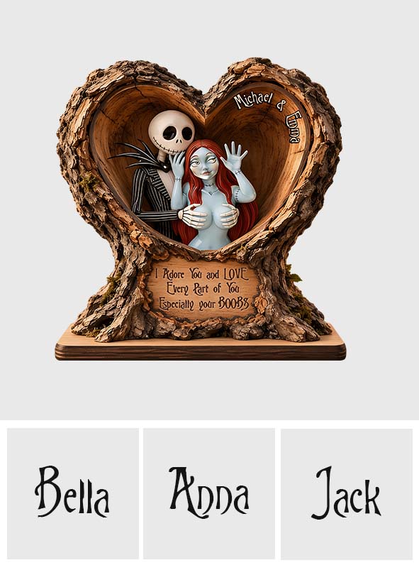 I Adore You - Personalized Nightmare Custom Shaped Wood Plaque