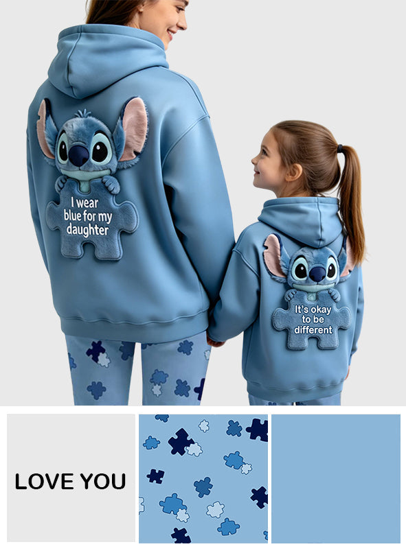 I Wear Blue - Personalized Autism Awareness Hoodie and Leggings