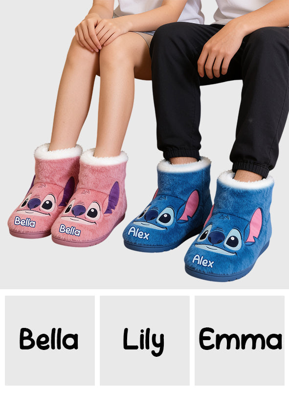 Ohana - Personalized Ohana Faux Fur Boot Slippers