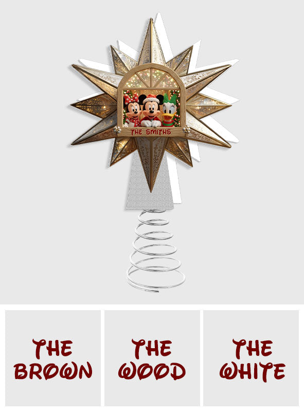 Merry Christmas - Personalized Mouse LED Light Tree Topper