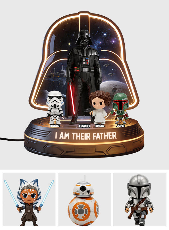 I Am Their Father - Personalized The Force Acrylic LED Night Light
