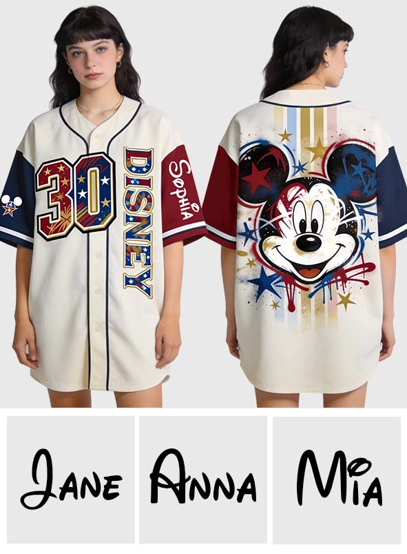 USA 250th Anniversary - Personalized Mouse Baseball Jersey