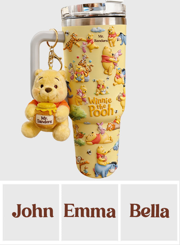 Honey Bear - Personalized Yellow Bear Plush Keychain