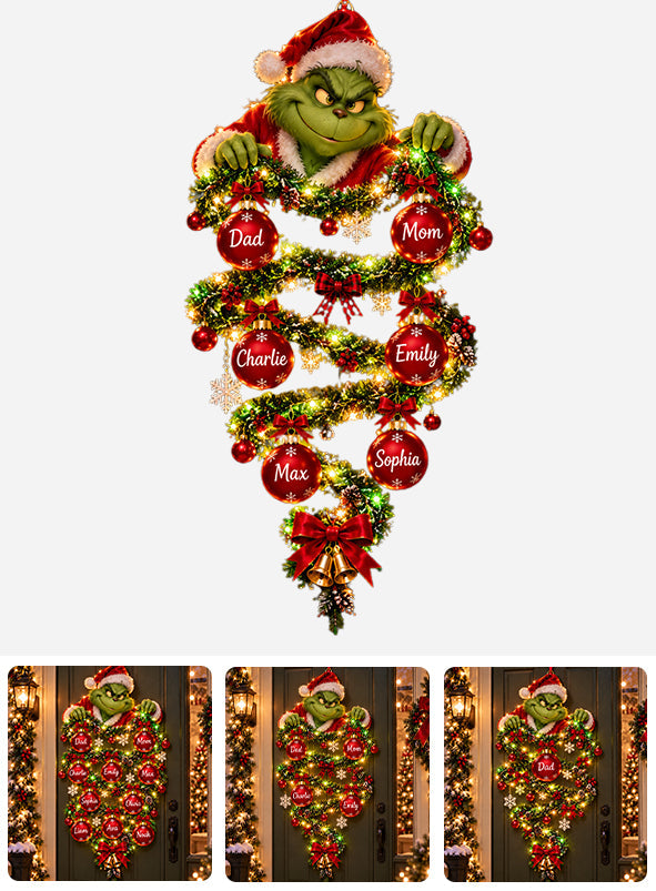 Merry Grinchmas - Personalized Stole Christmas LED Light Acrylic Sign