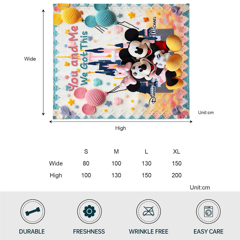You & Me We Got This - Personalized Mouse Blanket