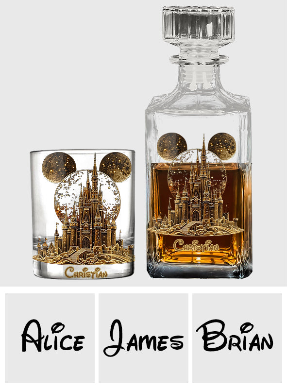 Magical Castle - Personalized Mouse Whiskey Decanter Set