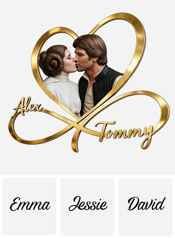I Love You. I Know - Personalized The Force Cut Metal Sign