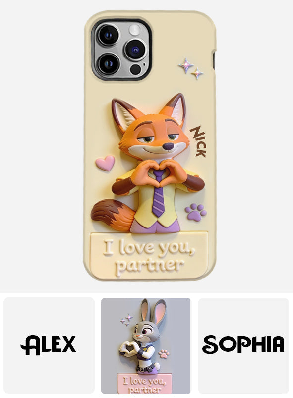 I Love You - Personalized Couple Full Print Phone Case