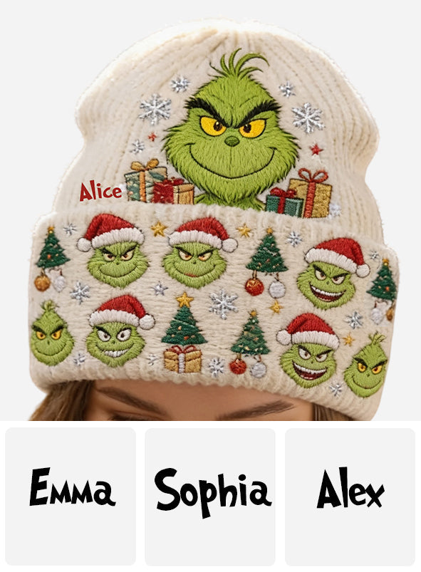 Merry Grinchmas - Personalized Stole Christmas Beanie Hat