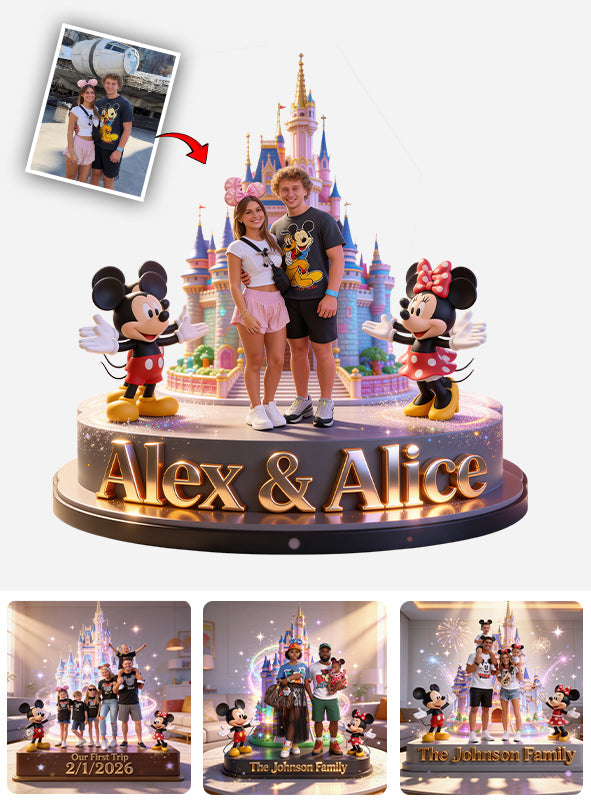 Family Disneyland Trip - Personalized Family Custom Shaped Acrylic Plaque