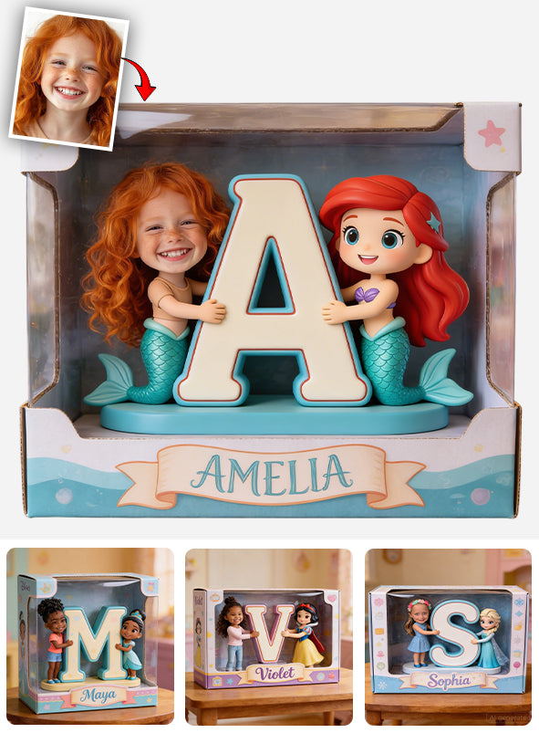 Custom Character, Alphabet Letter - Personalized Beautiful Princess Custom Shaped Acrylic Plaque