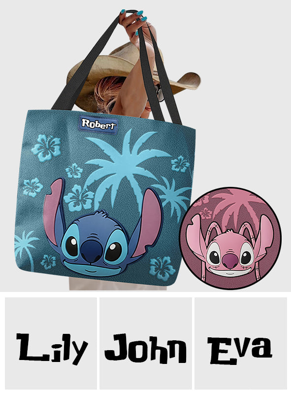 Ohana Alien Custom Name - Personalized Ohana Tote Bag