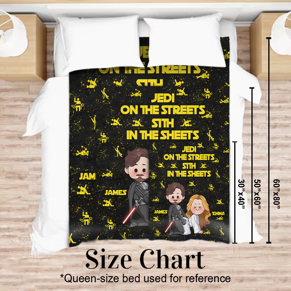 Jedi in The Streets Sith in The Sheets - Personalized The Force Blanket