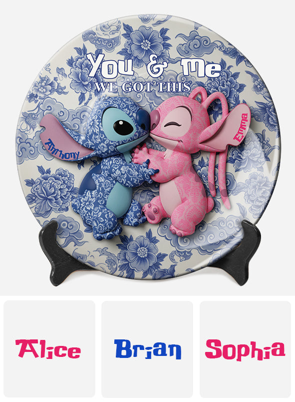 You & Me We Got This - Personalized Ohana Ceramic Round Plate