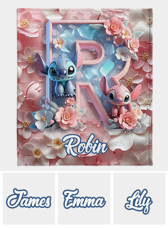 Floral Ohana - Personalized Ohana Blanket