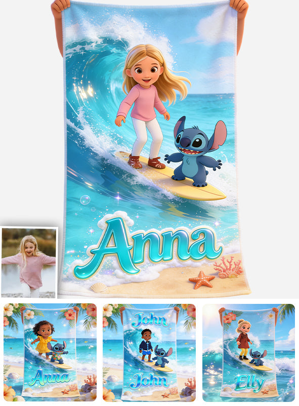 Ohana Summer Vibes - Personalized Ohana Quick-dry Beach Towel/ Bath Towel