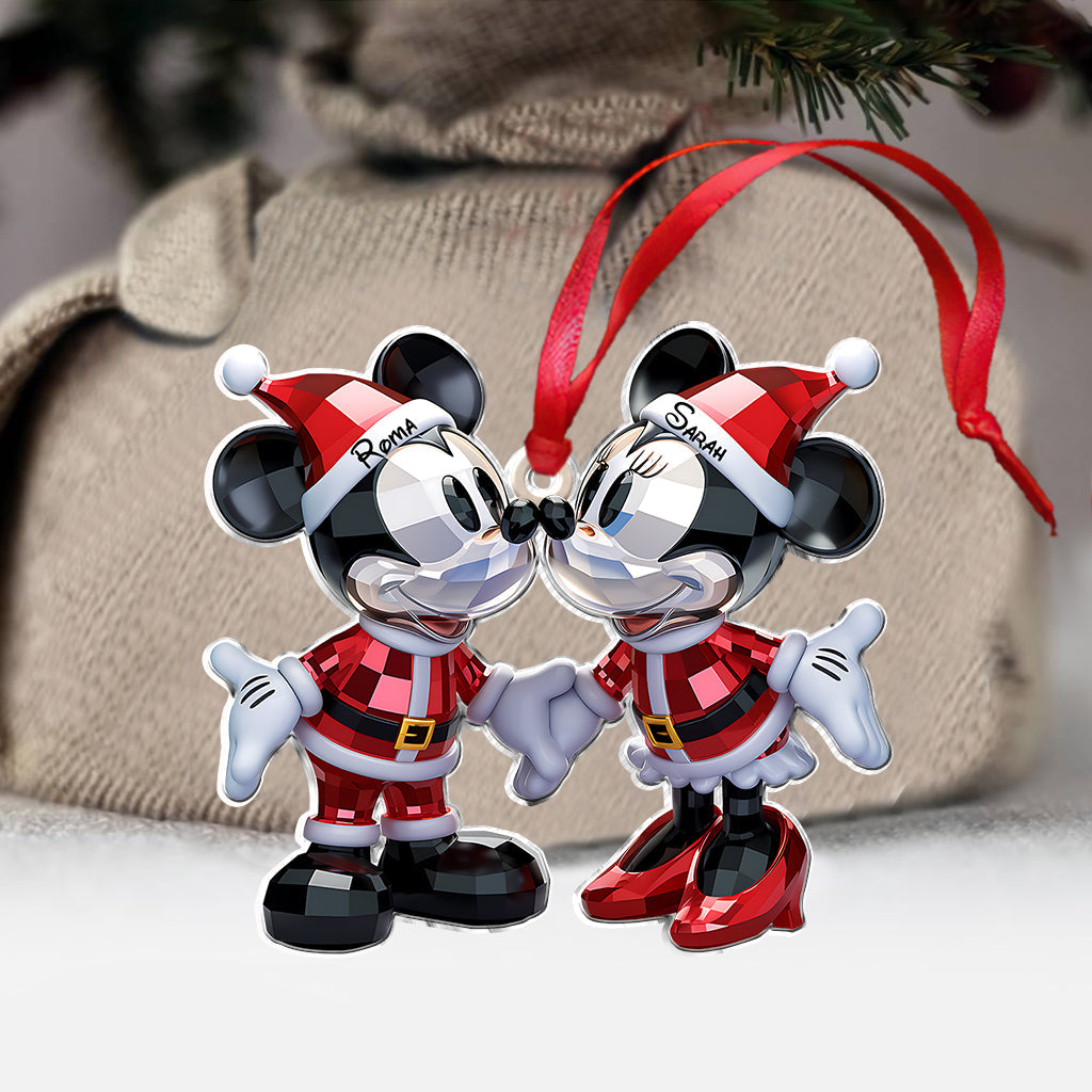 Cute Mouse Couple Christmas - Personalized Mouse Ornament