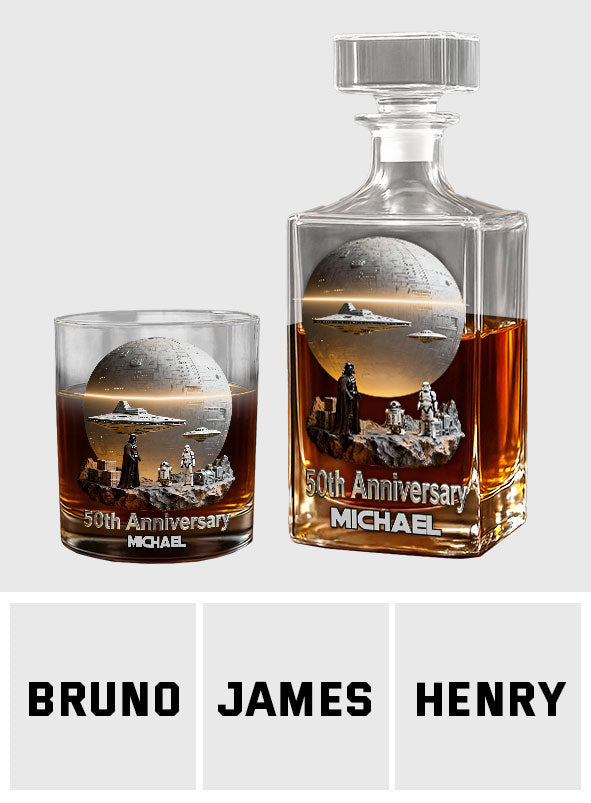 50th Anniversary - Personalized The Force Whiskey Decanter Set