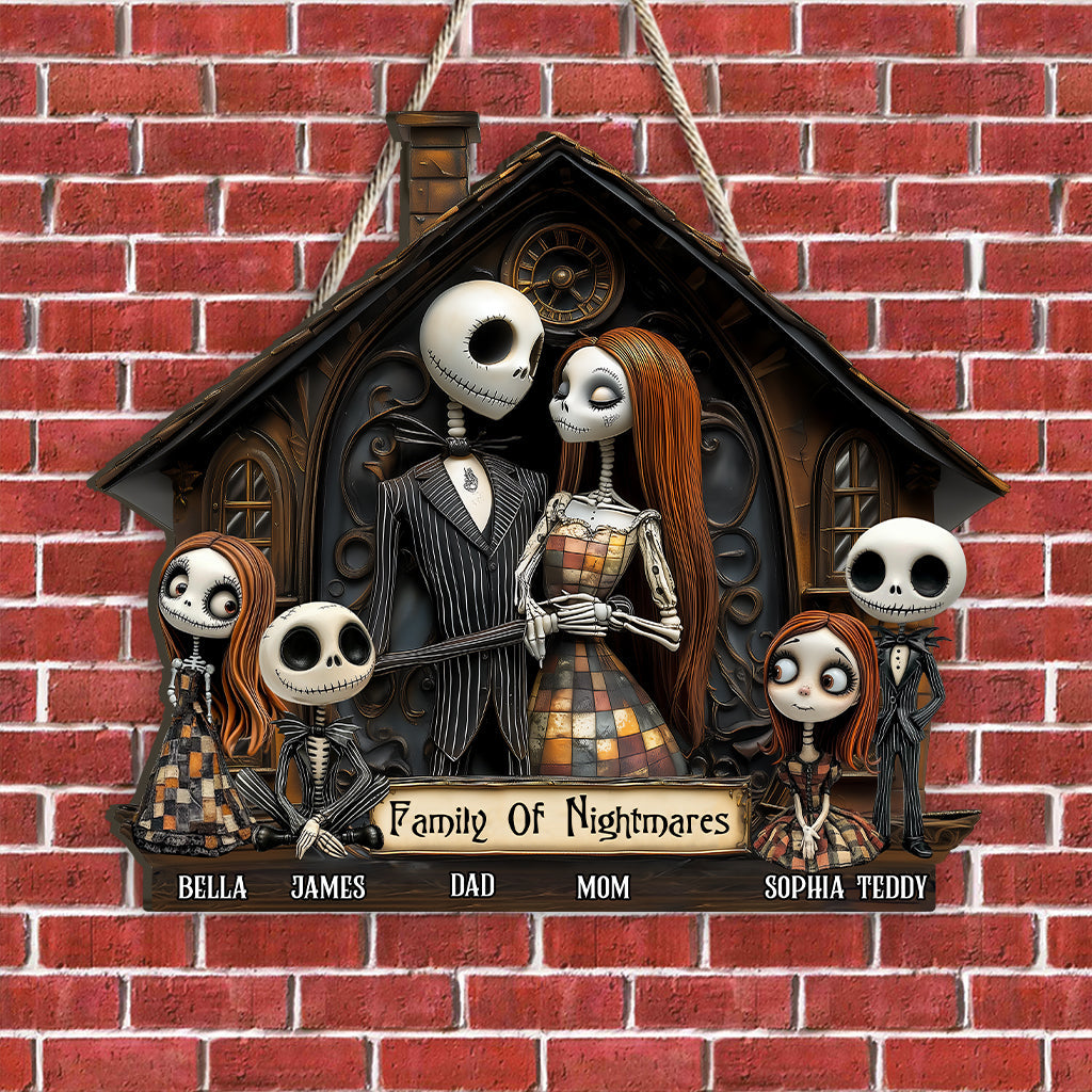 Home Sweet Home - Personalized Nightmare Custom Shaped Wood Sign