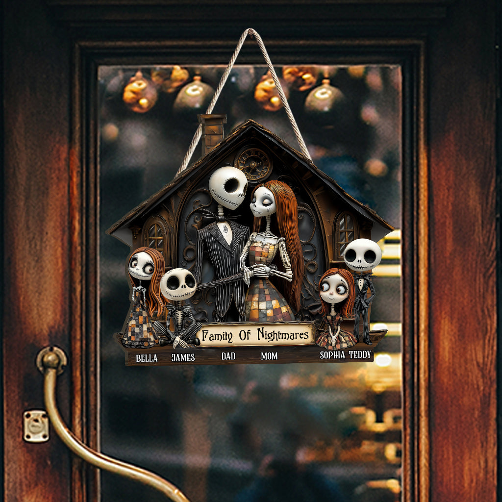 Home Sweet Home - Personalized Nightmare Custom Shaped Wood Sign