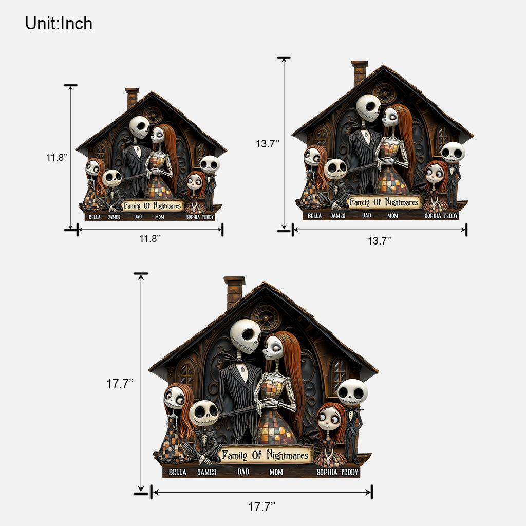 Home Sweet Home - Personalized Nightmare Custom Shaped Wood Sign