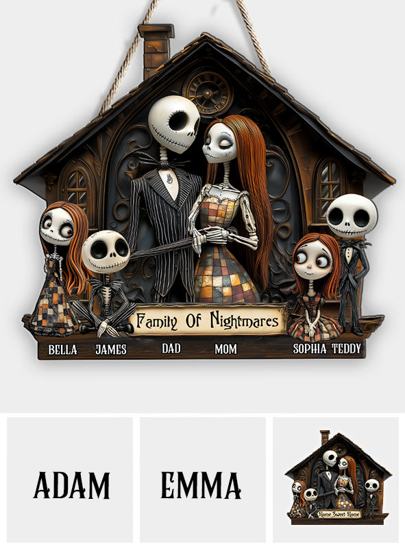 Home Sweet Home - Personalized Nightmare Custom Shaped Wood Sign