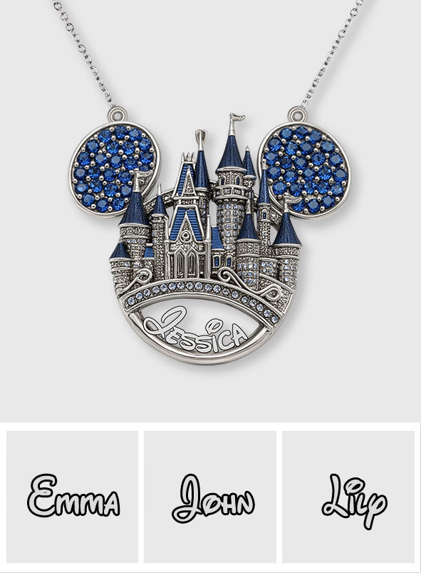Magic Castle - Personalized Mouse Custom Shaped Pendant Necklace