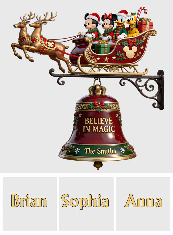 Believe In Magic - Personalized Mouse Wooden Wall Mount Sign