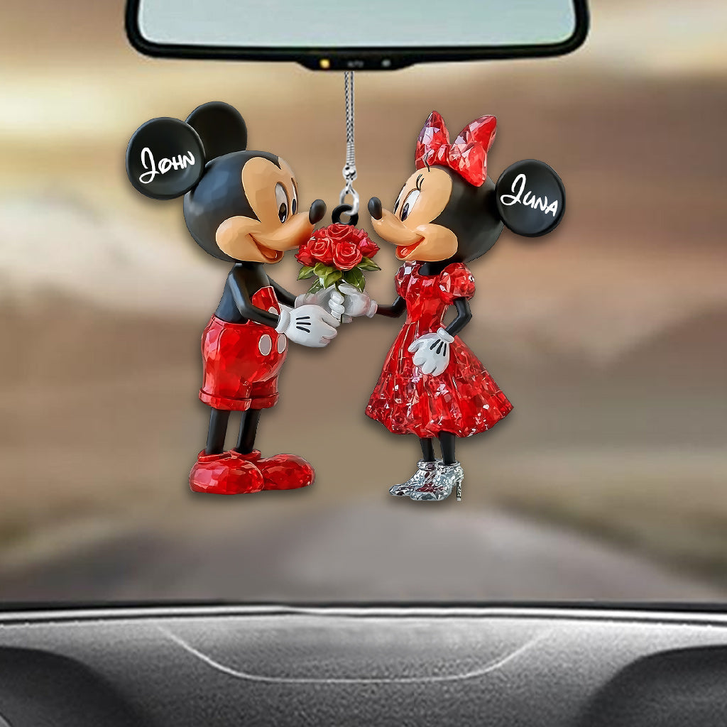 Cute Mouse Couple - Personalized Mouse Car Ornament